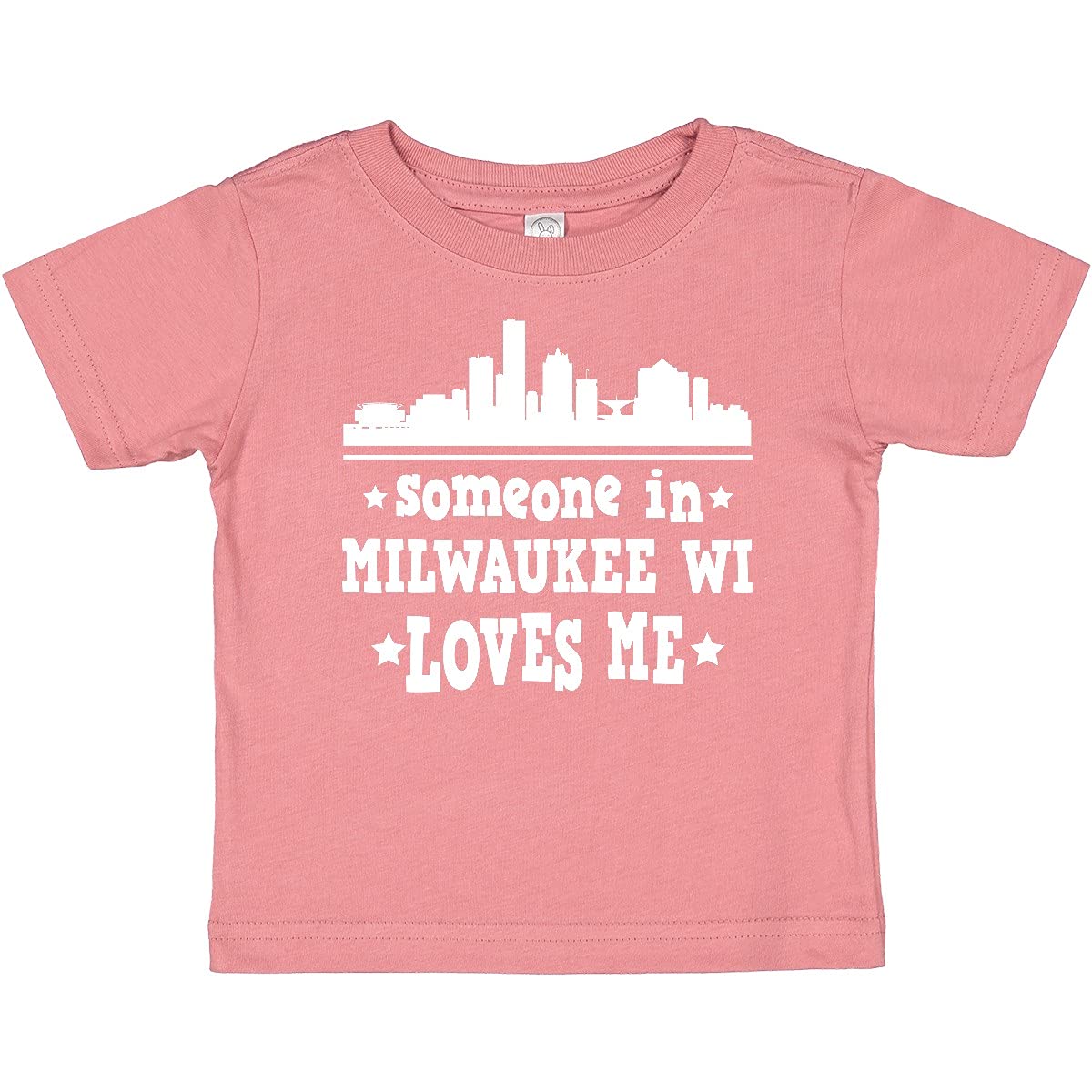 Inktastic Milwaukee Wisconsin Someone Loves Me Baby T-Shirt - Soft Cotton Cute Graphic Tee for Infants & Toddlers - Perfect for Family Outings, Photo Shoots & Everyday Wear