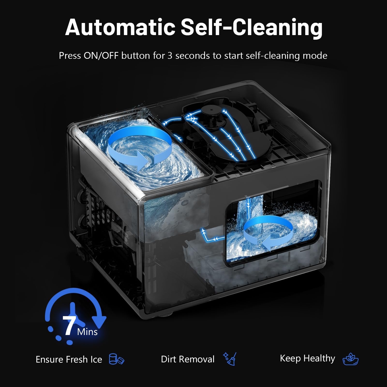40lbs/24H Countertop Nugget Ice Maker with Soft Chewable Pebble Ice - Self-Cleaning Sonic Ice Machine in Stainless Steel with Touch Screen - Compact Design for Home, Office, Bar & Party Use - Perfect for Cocktails, Beverages & Entertainment (Silver)