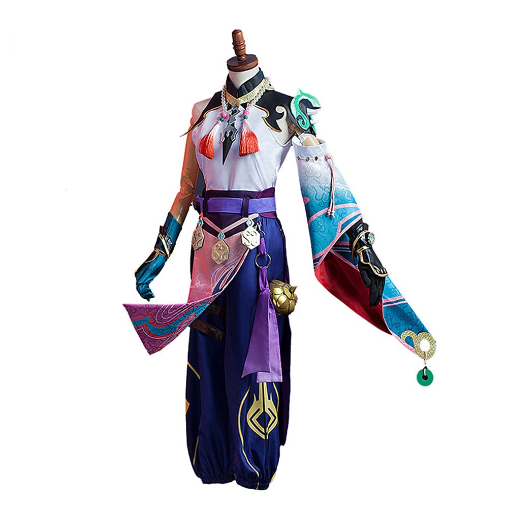 Genshin Impact Xiao Cosplay Costume - Anime Role Play Outfit for Halloween & Conventions (Medium, White) | Perfect for Cosplay Events, Halloween Parties & Anime Conventions