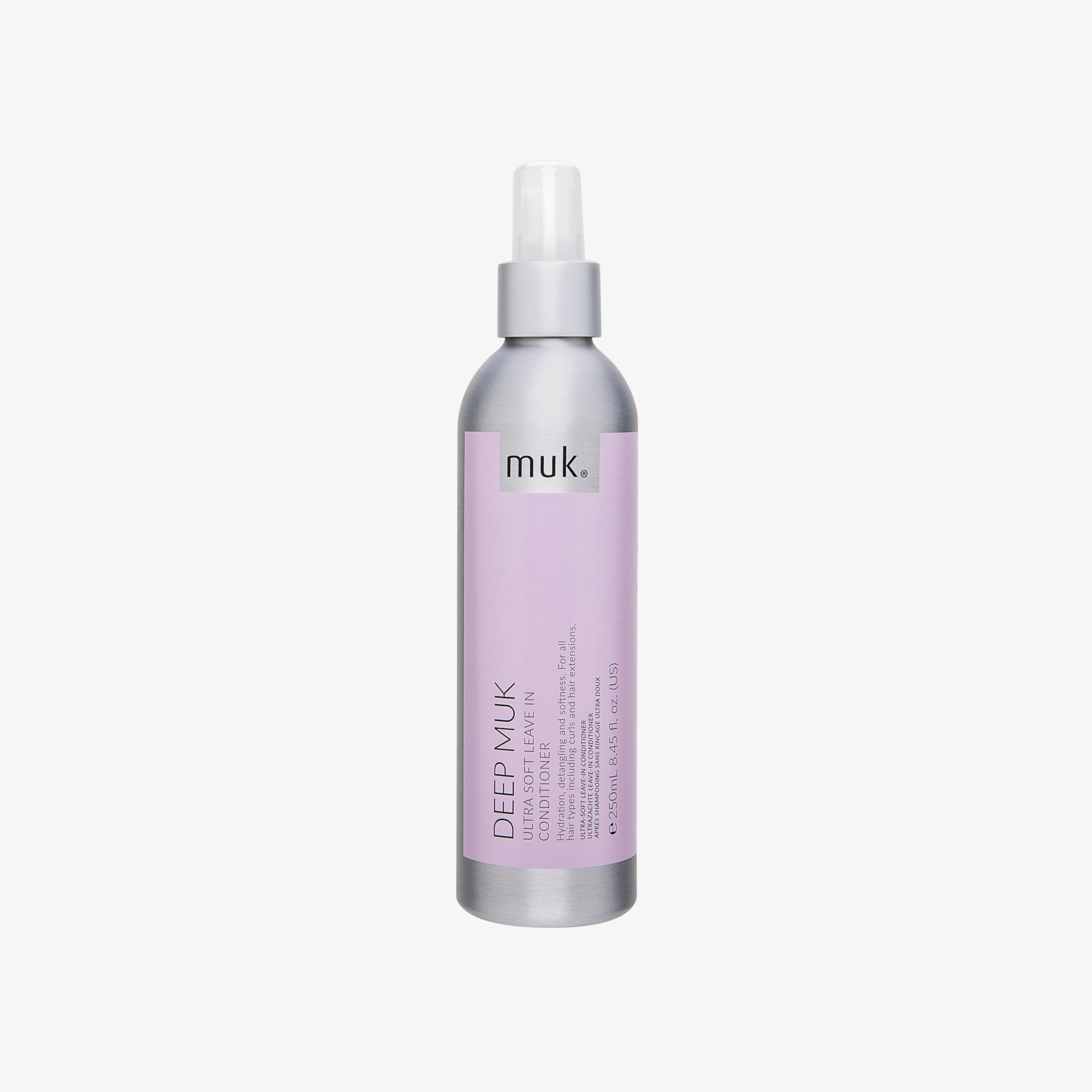 MUK. Haircare Deep Leave In Conditioner - 8.5 oz | Soft & Silky Detangling Spray for Dry, Damaged Hair | Perfect for Daily Use, Salon-Quality Results at Home