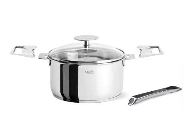Cristel Casteline 1 Quart Saucepan Set - Premium Stainless Steel Cookware for Home Kitchen, Perfect for Sauces, Soups & Melting Butter | Ideal for Stovetop Cooking & Gourmet Recipes