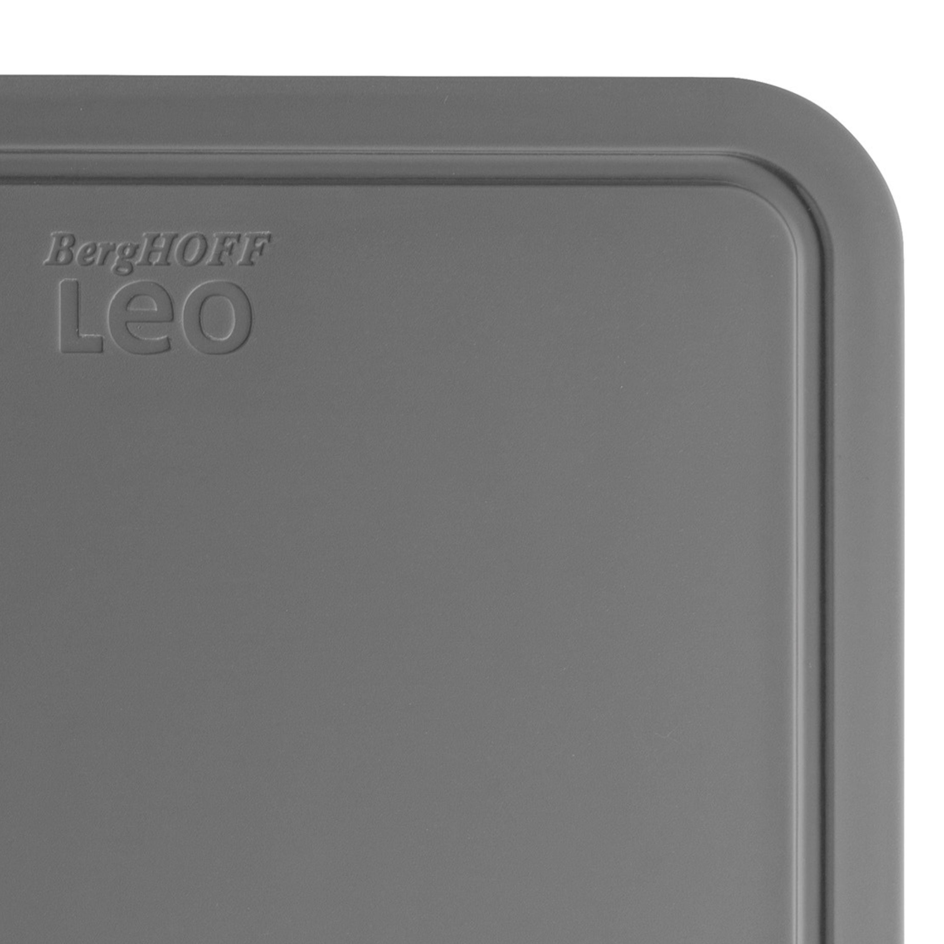 BergHOFF Leo Legacy 3-Piece Polypropylene Cutting Board Set (12.5 Inch, Gray) – Durable Kitchen Cutting Boards for Meat, Vegetables & Fruits – Perfect for Home Chefs & Food Prep