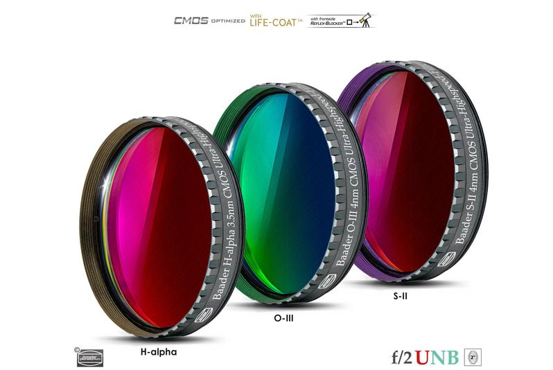 Baader 3.5/4nm f/2 Ultra Highspeed Filter Set for Astrophotography - CMOS Optimized (H-Alpha, O-III, S-II) - Perfect for Deep Space Imaging and Night Sky Photography
