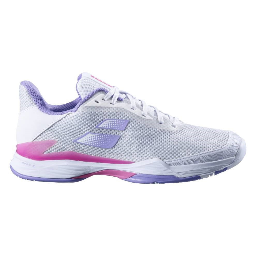Babolat Jet Tere AC Women's Tennis Shoes - Lightweight & Supportive White/Purple Athletic Shoes for Women | Perfect for Court Play, Training & Casual Wear