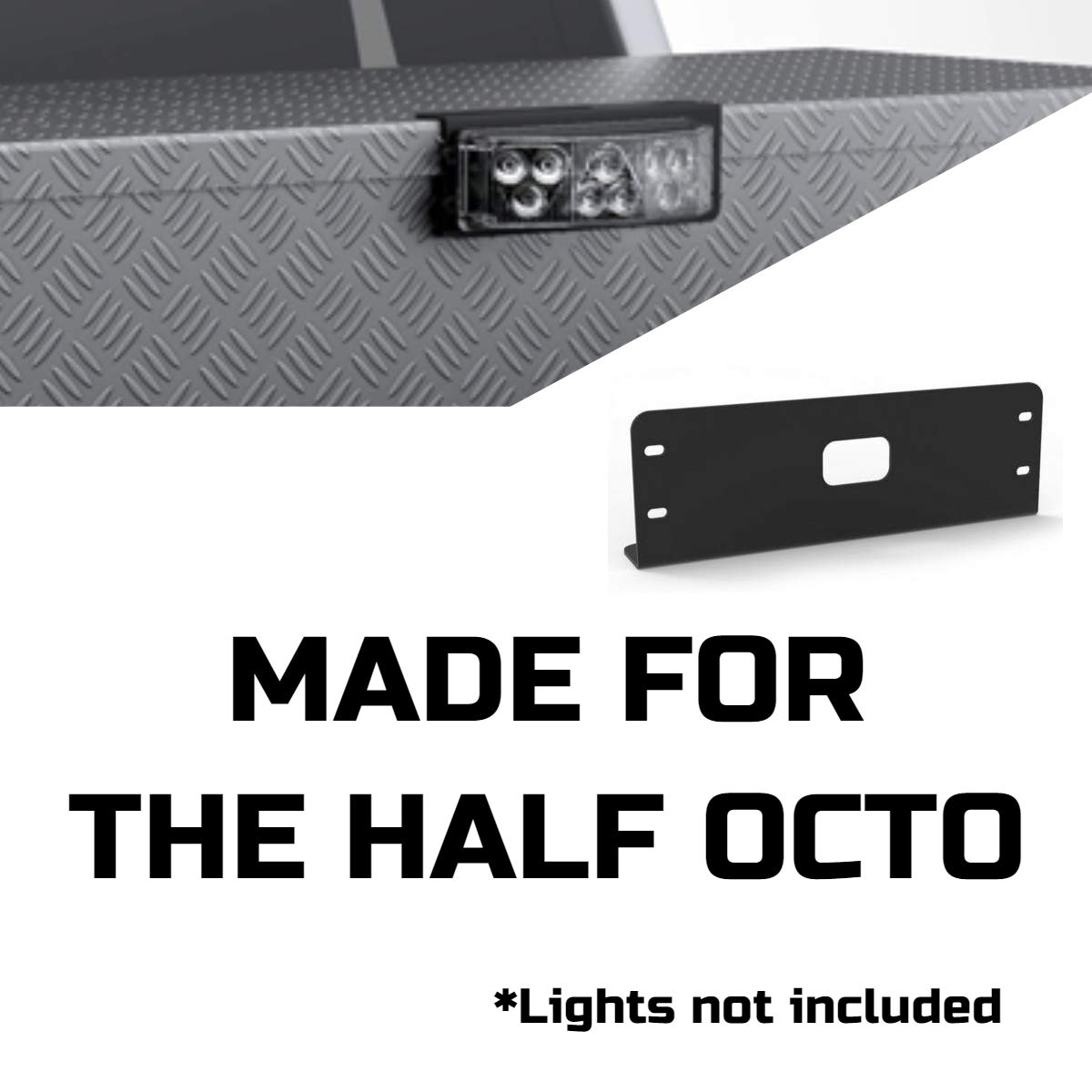 SpeedTech Lights Half Octo 180 Degree LED Surface Mount Emergency Strobe Light L Bracket Mount - Durable Aluminum Bracket for Emergency Vehicle Warning Lights, Police Cars, Fire Trucks & Construction Vehicles