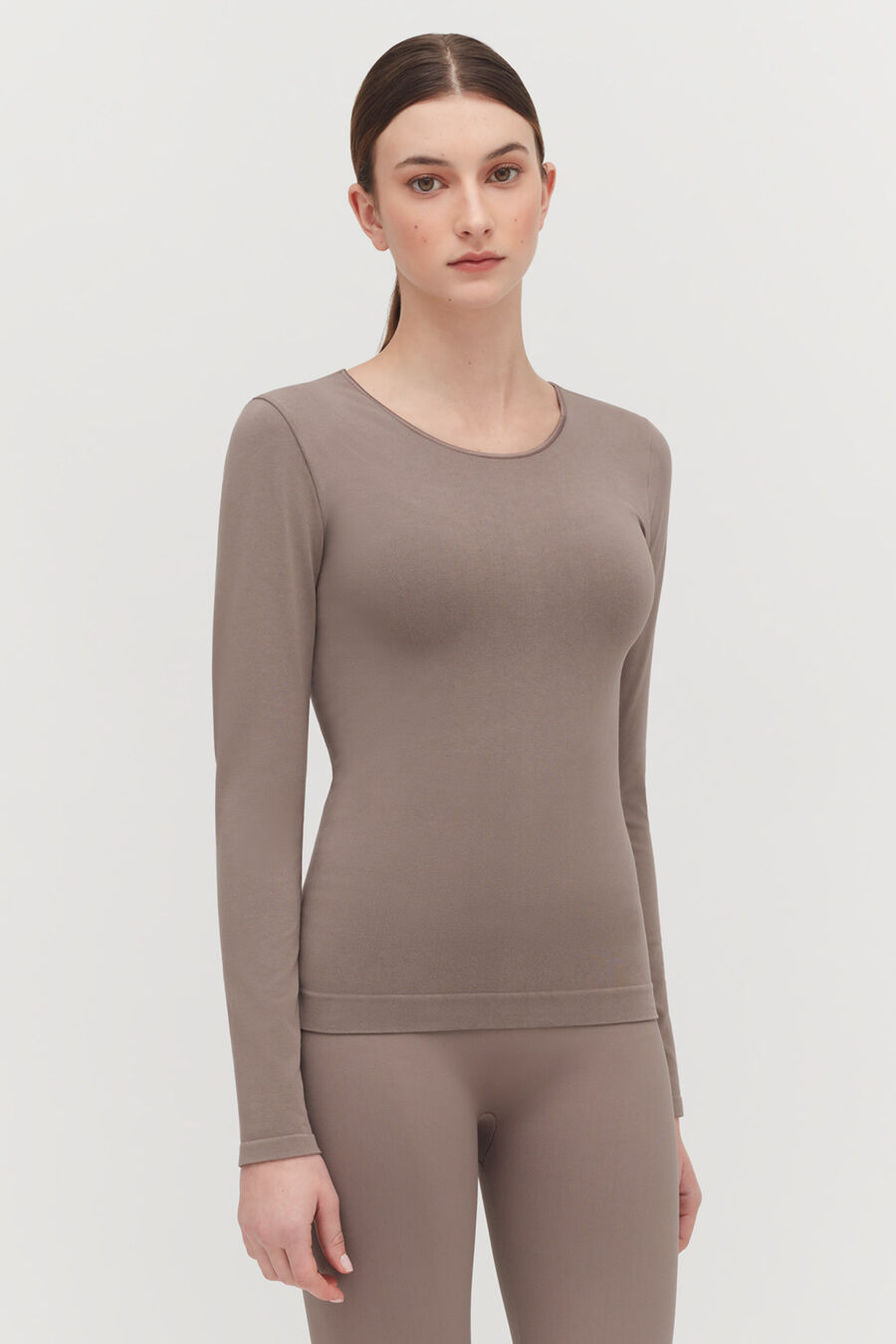 Stretch Long Sleeve T-Shirt for Women - Soft Comfortable Casual Top for Everyday Wear, Workout & Layering