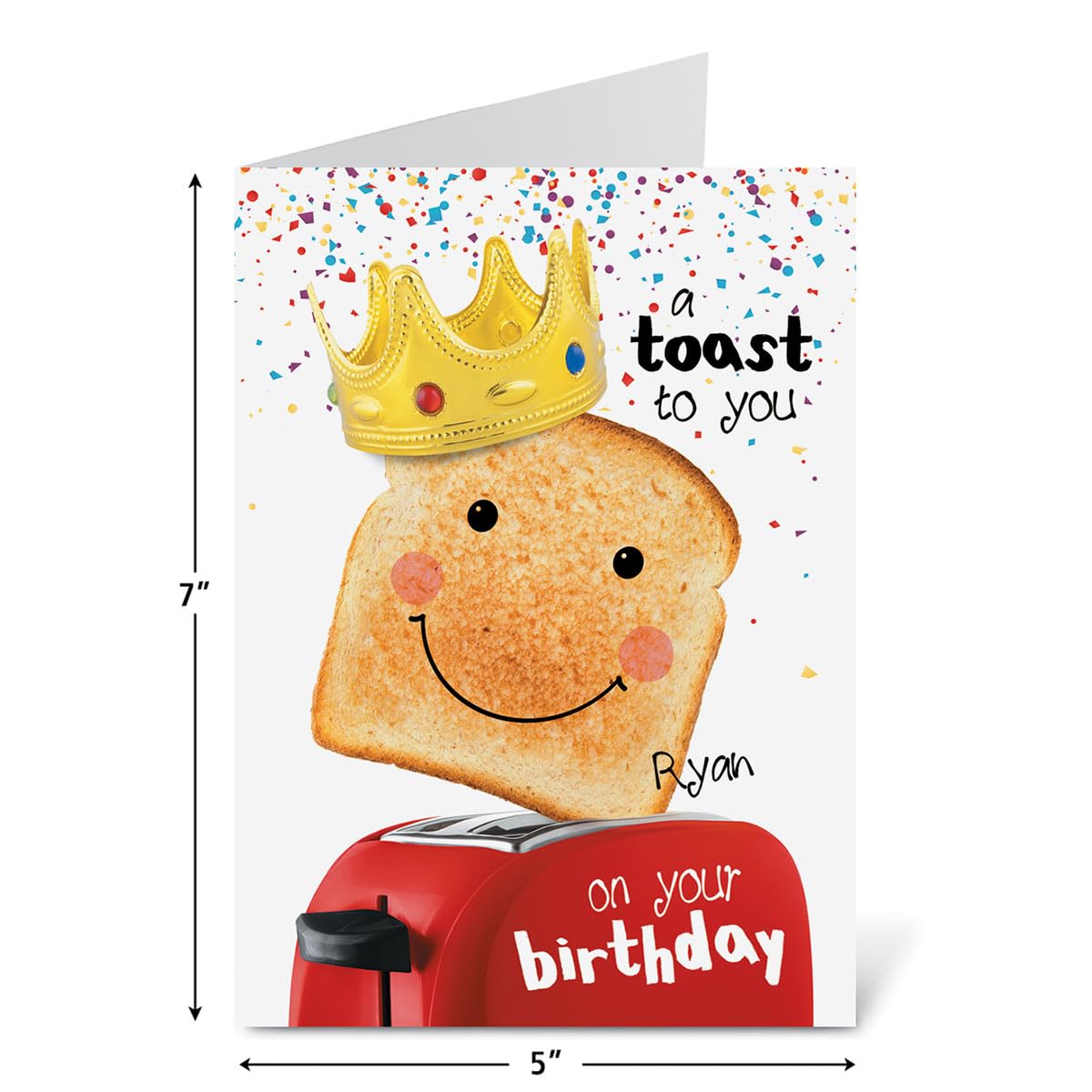Personalized Birthday Card for Toasts - Custom Greeting Card for Birthday Wishes & Celebrations (Perfect for Parties, Anniversaries & Special Occasions)