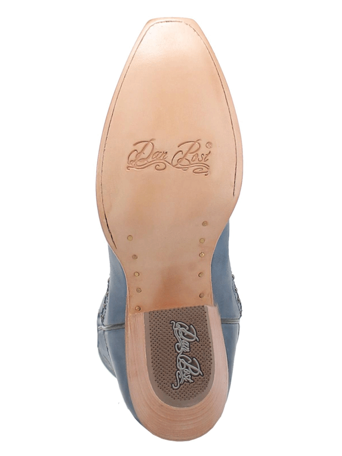 Dan Post DP4277 Women's Donnah Leather Boots in Blue - Stylish & Comfortable Cowboy Boots for Western Fashion, Riding & Outdoor Activities