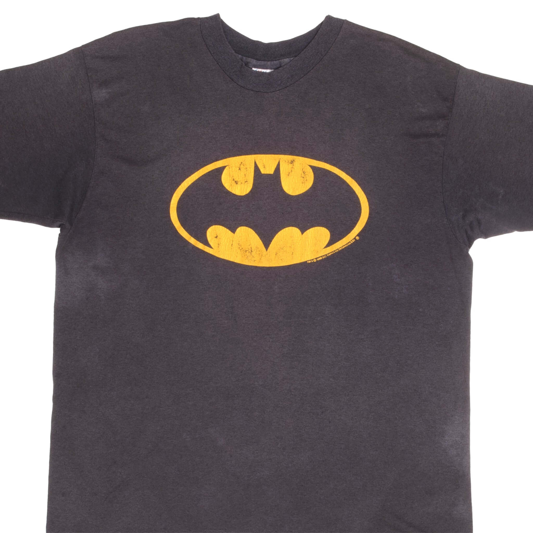 Vintage DC Comics Batman Distressed Graphic Tee Shirt 1988 - XL Size, Made in USA - Perfect for Comic Book Fans & Retro Fashion Lovers