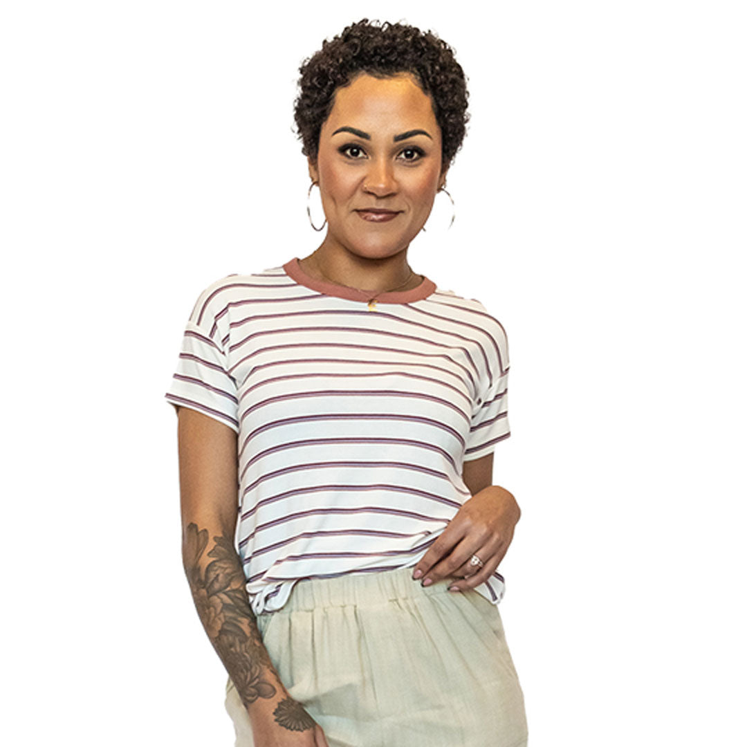 Stylish Striped Knit Top for Women - Trendy Casual & Layering Essential - Perfect for Office, Outings & Everyday Wear