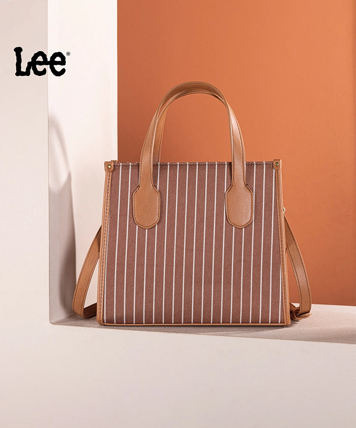 LEE Striped Canvas Tote Bag for Women - Durable & Stylish Large Shoulder Bag - Perfect for Shopping, Beach, Work & Travel Accessories