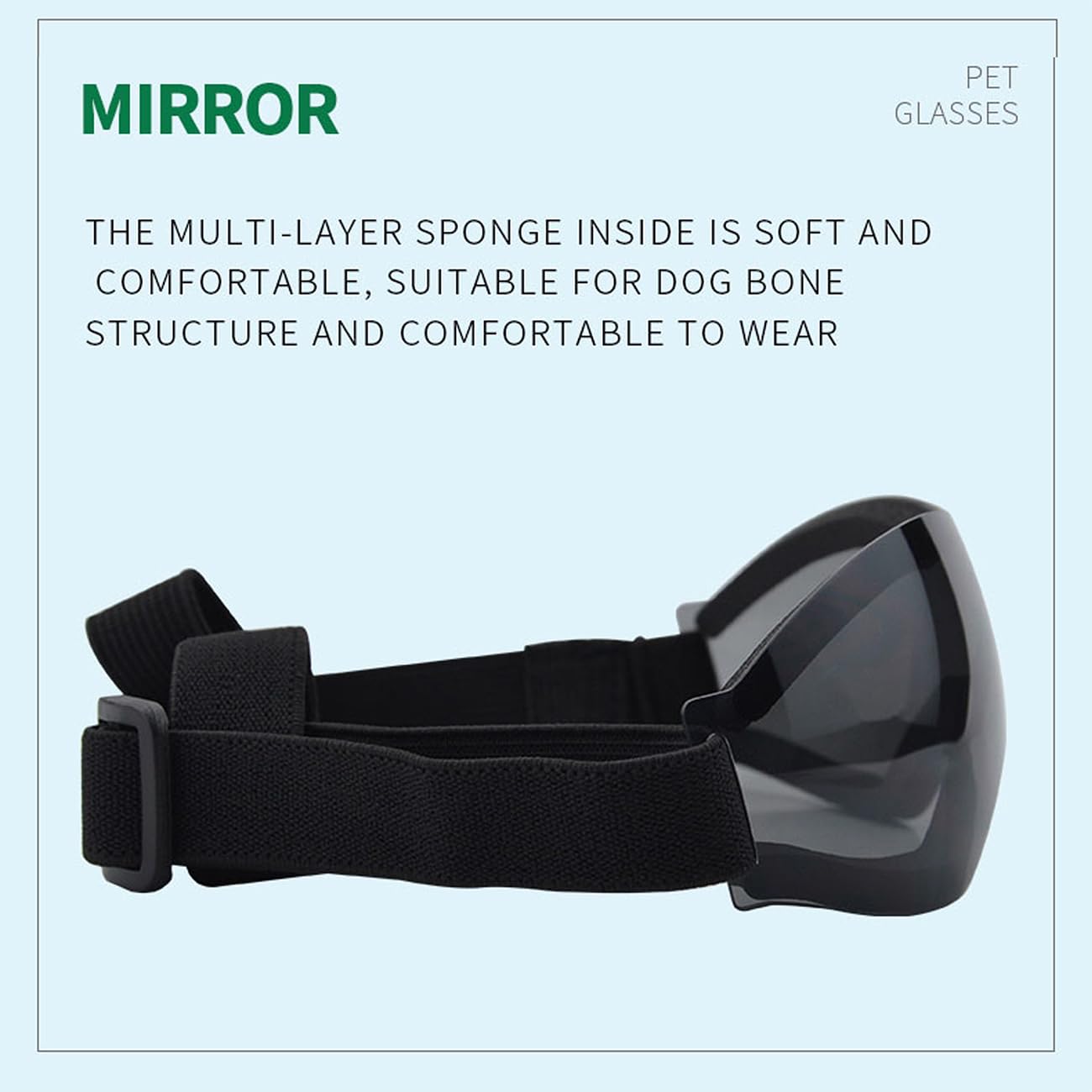 UV Protection Dog Goggles - Adjustable Strap Windproof & Snowproof Sunglasses for Large Dogs - Pet Eye Protection Gear for Hiking, Running & Outdoor Adventures