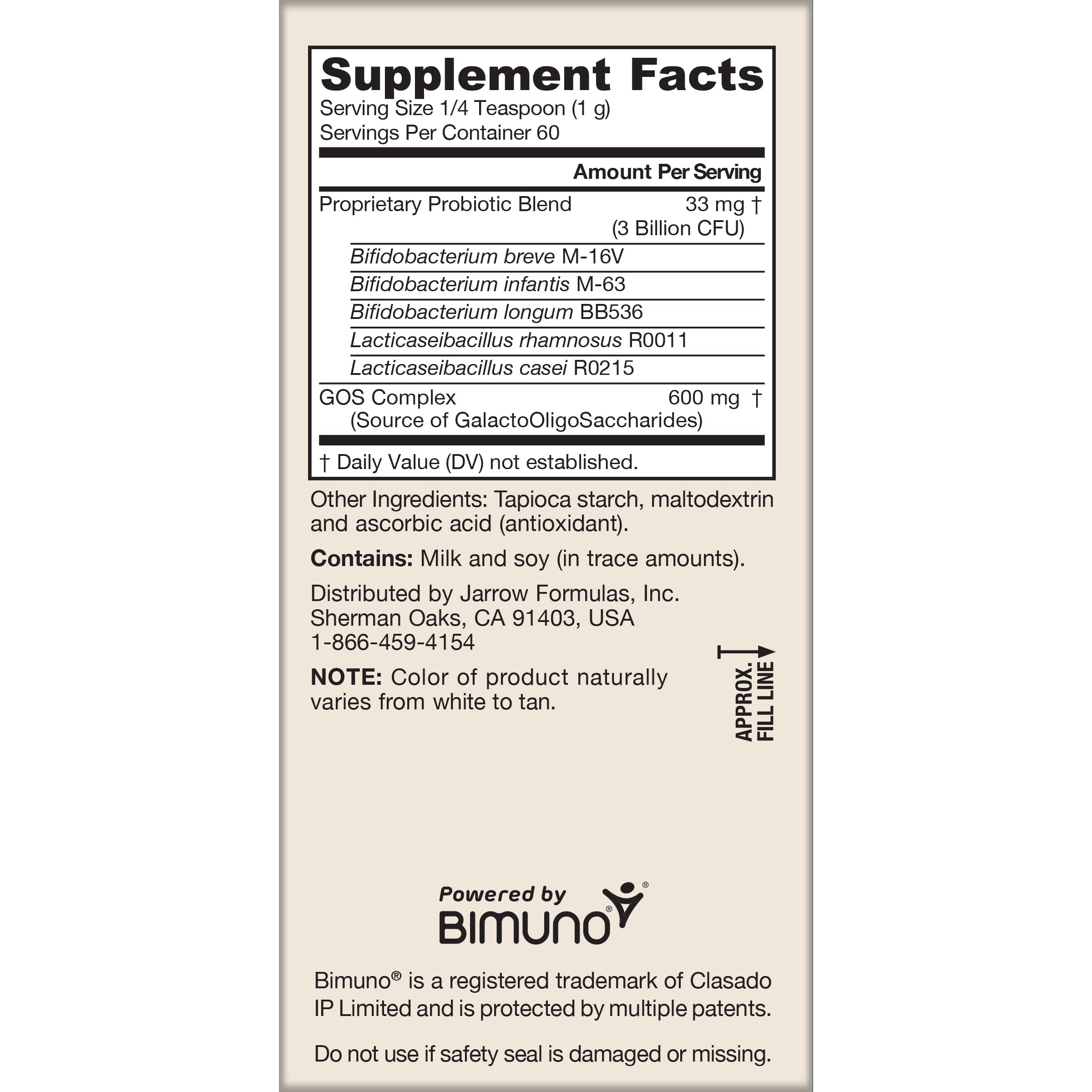 Jarrow Formulas Jarro-Dophilus Baby Probiotic + GOS Prebiotic Powder - 2.1 oz (60 Day Supply) - Gut Health & Immune Support for Infants - Pack of 12 - Ideal for Colic Relief, Digestion & Diaper Rash Prevention