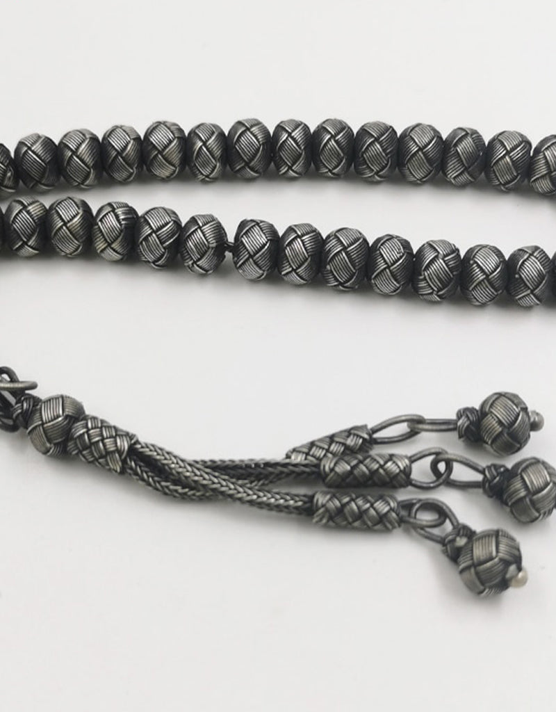 1000 Sterling Silver Luxury Muslim Prayer Beads for Men - 100% Real Islamic Tasbih for Daily Dhikr & Spiritual Meditation