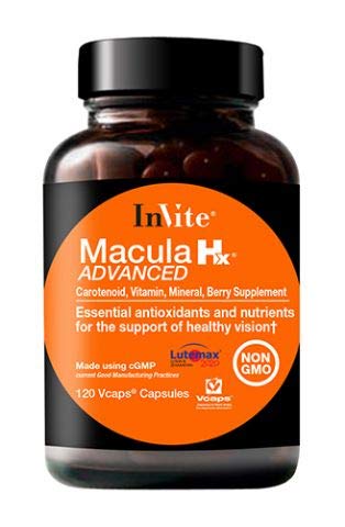 Invite Health Macula Hx Advanced® - 120 Vegetarian Capsules (2-Pack) with Carotenoids, Vitamins, Minerals & Berry Extracts for Vision Support | Eye Health Supplement for Adults | Daily Vision Care & Macular Support