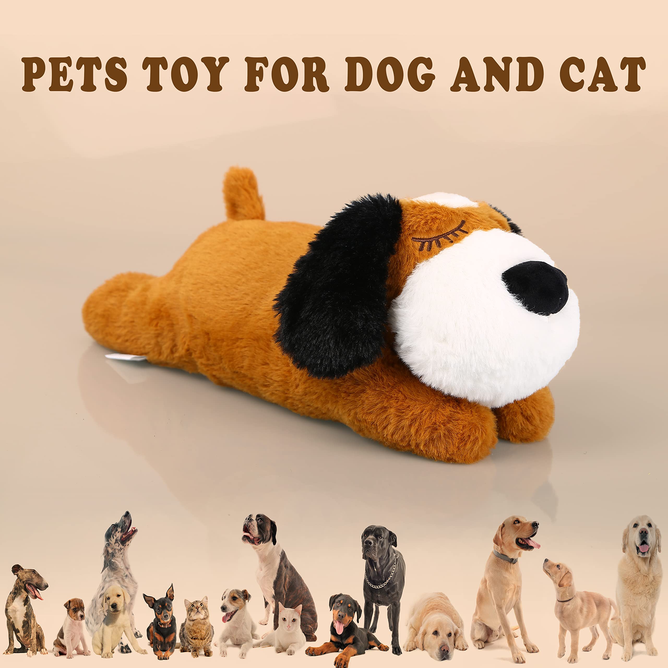 Heartbeat Puppy Toy for Small Dogs - Calming Sleep Aid & Anxiety Relief Plush Toy for Puppies, Cats, and Pets - Perfect for Separation Anxiety Training and Comfort (Yellow) | Ideal for Bedtime, Crate Training, and Soothing Nervous Pets