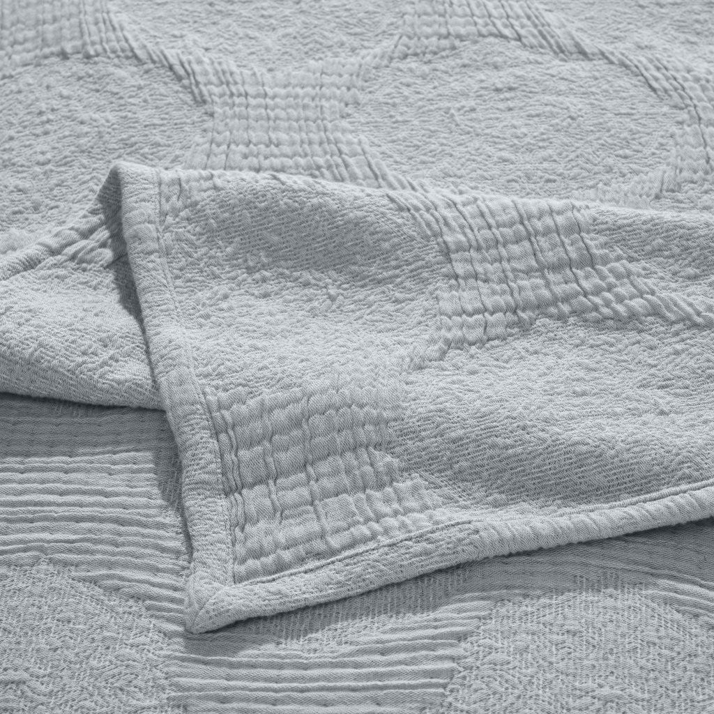 Tanta Cotton Medium Weight Crinkle Woven Coverlet - Soft & Breathable Bedspread for All Seasons | Perfect for Bedroom Decor, Guest Rooms & Cozy Home Styling