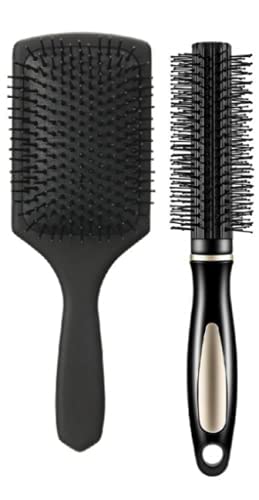 ELITEWAVE 2-Piece Hair Brush Set - Detangling Paddle Brush & Air Cushion Massage Comb for Smooth, Tangle-Free Hair | Perfect for Styling, Blow Drying & Salon-Quality Results at Home
