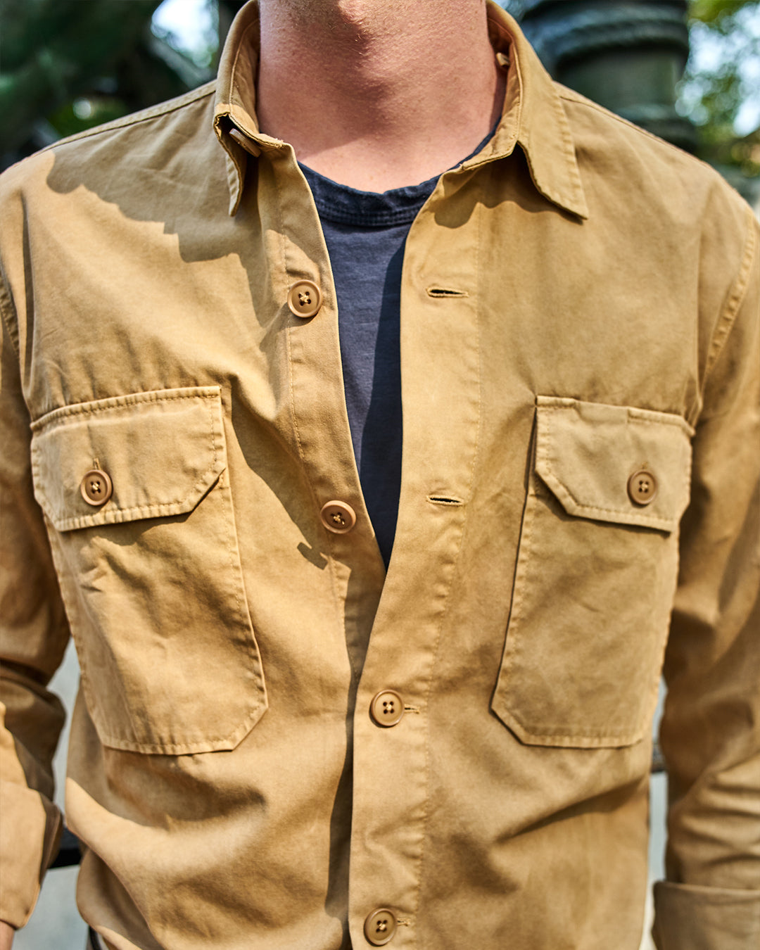 MacArthur Men's Casual Khaki Twill Shirt - Comfortable Button Down Shirt for Work, Travel & Outdoor Activities