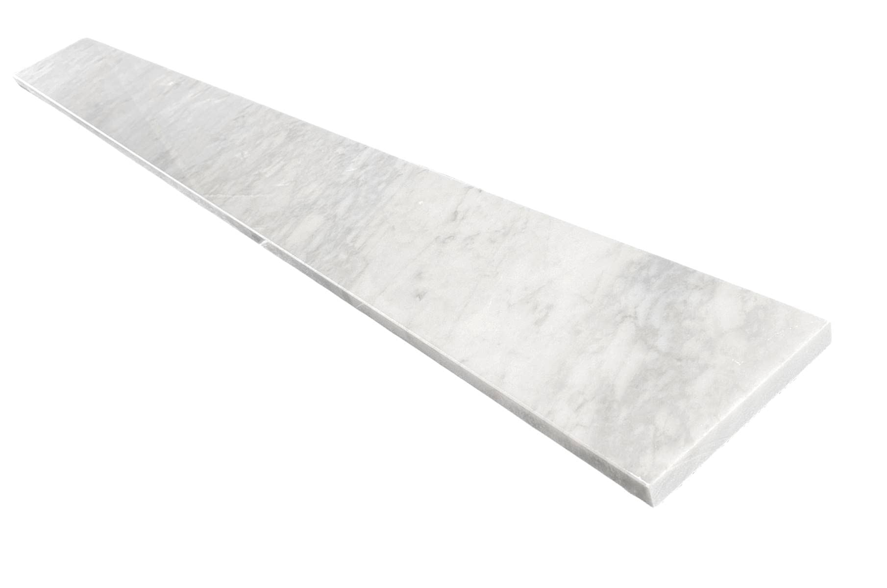 Italian White Carrara Grey Marble Threshold Tile - 6