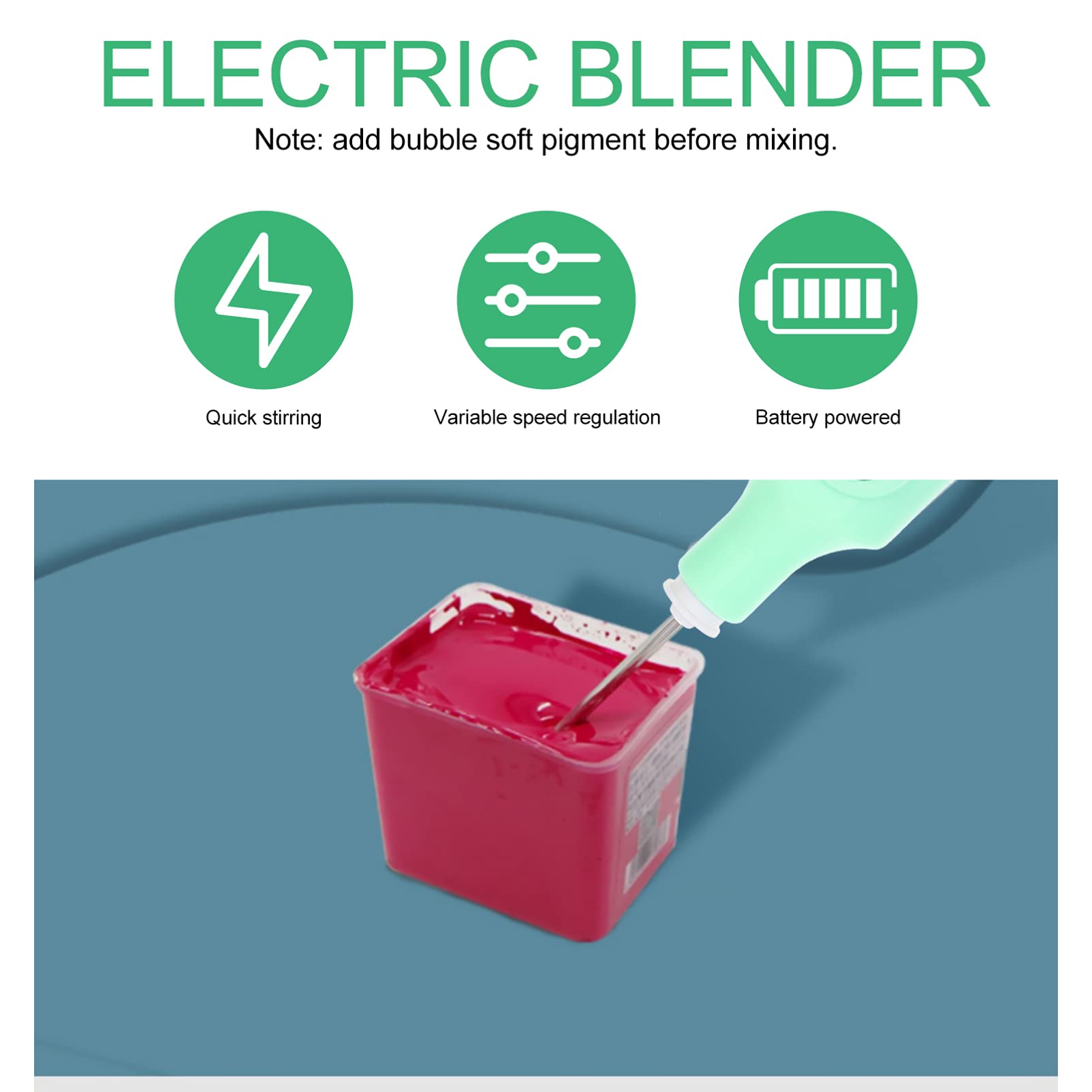 EXCEART Electric Pigment Stirrer Mixer - Handheld Gouache Paint & Ink Blender for Artists - Perfect for Gouache Painting, Drawing & DIY Art Projects