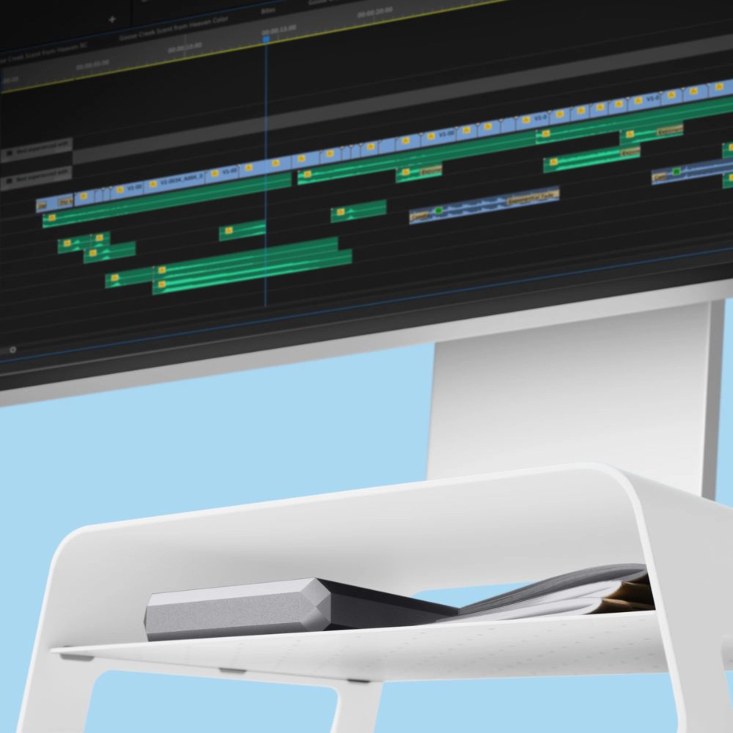 Twelve South Curve Riser Stand for iMac & Computer Monitors - Premium White Desktop Organizer (Perfect for Home Office & Workspace Setup)