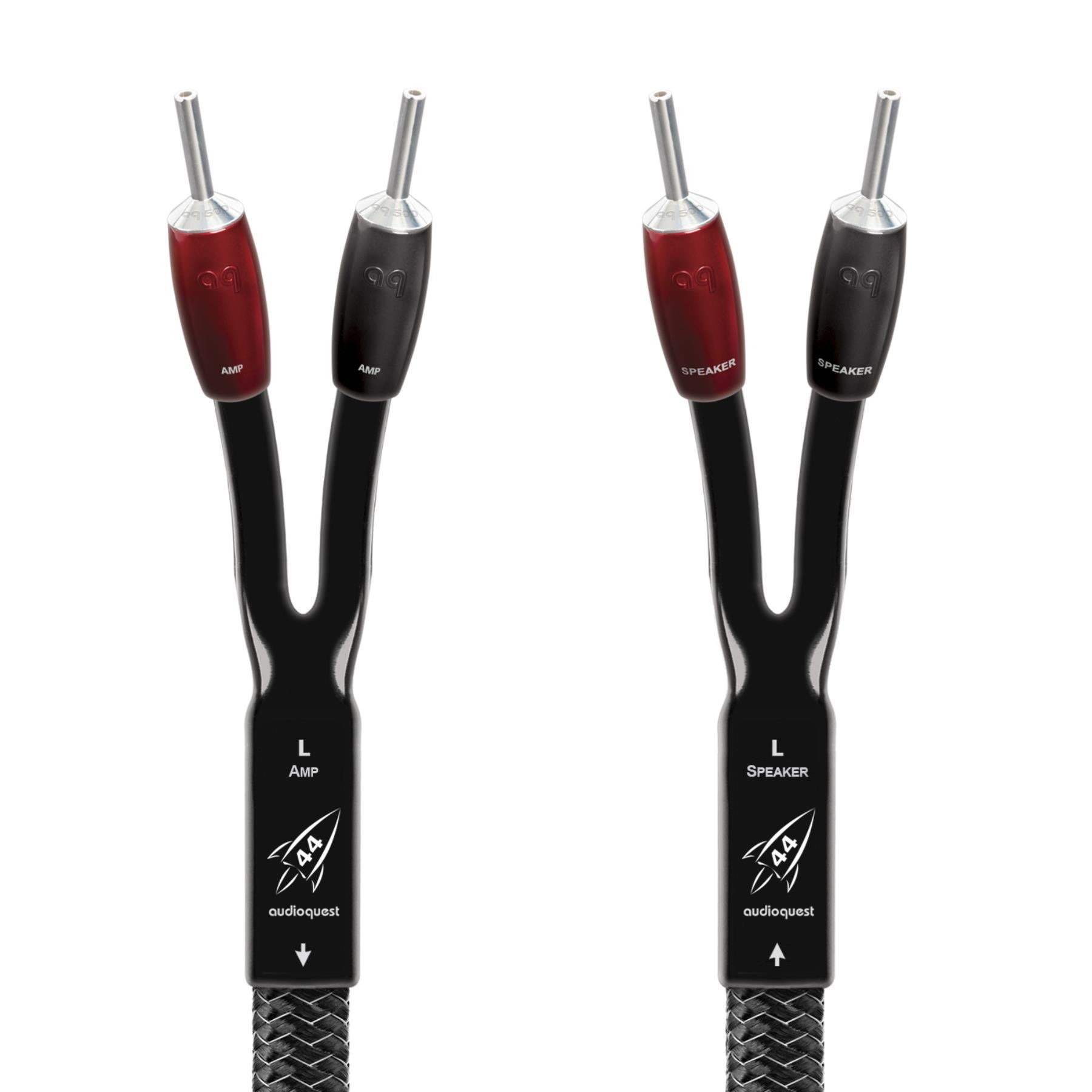 AudioQuest Rocket 44 High-Performance Speaker Cables - Premium Oxygen-Free Copper for Crystal Clear Audio - Perfect for Home Theater & Hi-Fi Sound Systems