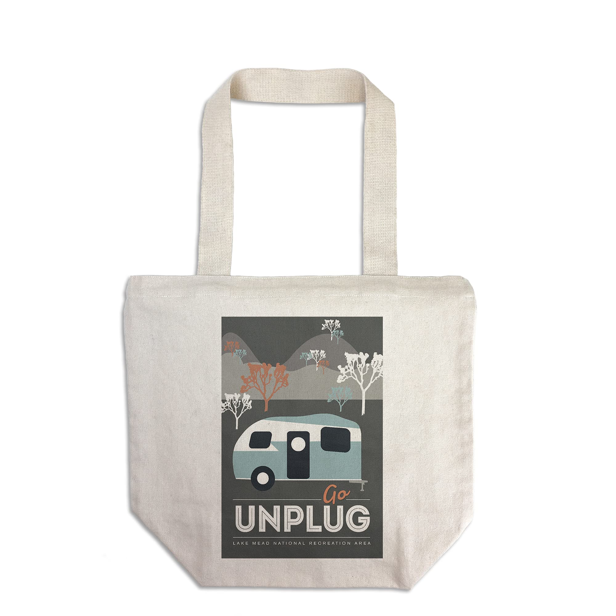 Lantern Press Lake Mead National Recreation Area Tote Bag - 100% Cotton Canvas Reusable Shopping Bag for Groceries, Beach & Travel | Eco-Friendly Unplugged Lifestyle Gift