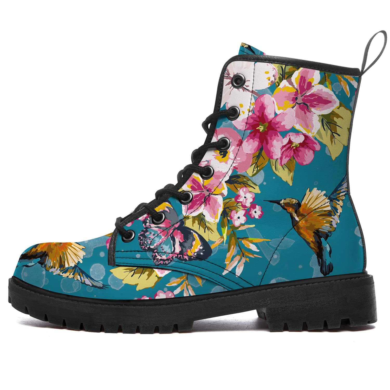 Hummingbird Boots - Waterproof Anti-Slip Combat Boots for Women & Men | Lace-Up Ankle Booties with Low Heel | Perfect for Hiking, Outdoor Adventures & Everyday Wear