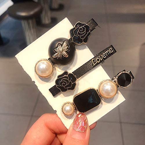 ASSU Korean Style Hair Clips - Elegant Pearl Rhinestone Metal Hairpins for Women & Girls (Pack of 5) | Perfect for Weddings, Parties & Daily Styling