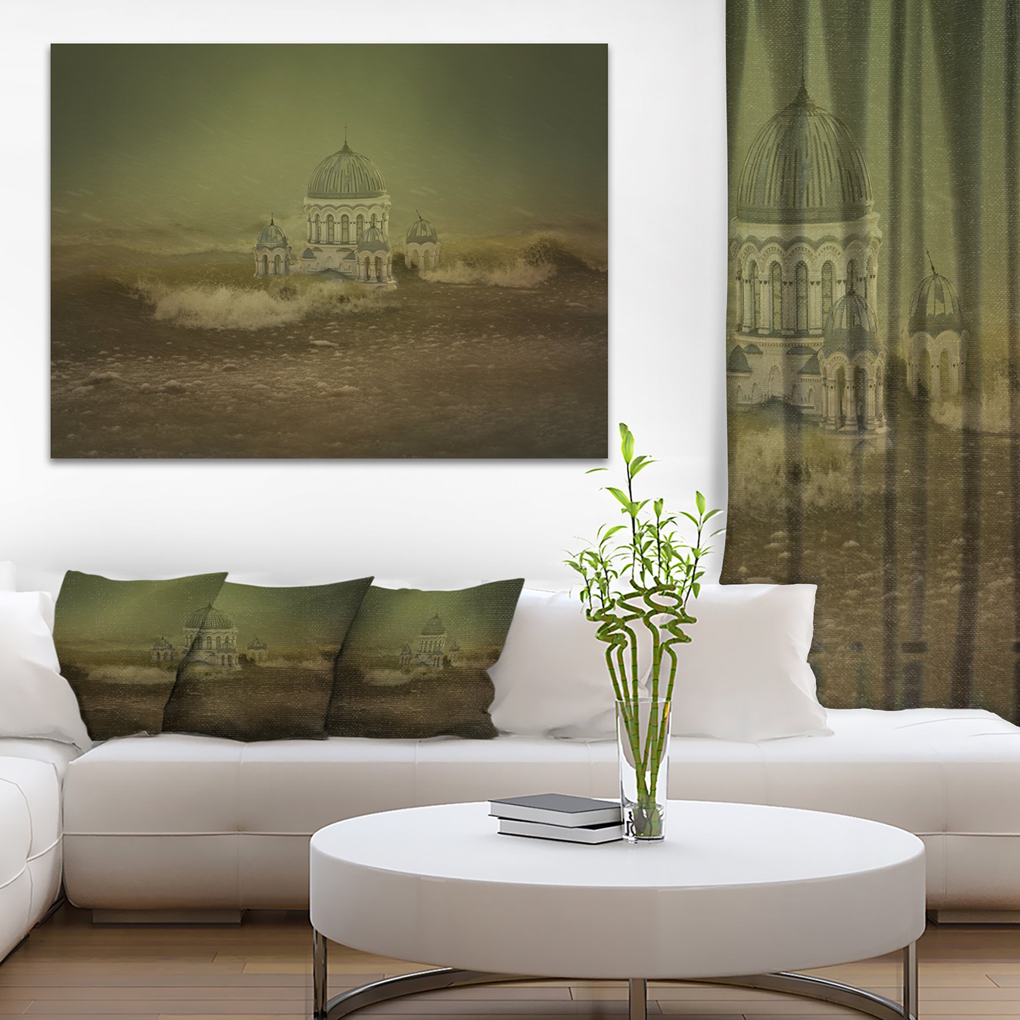 Vintage Old City Landscape Canvas Art Print - Handmade Wall Decor for Living Room, Bedroom & Office