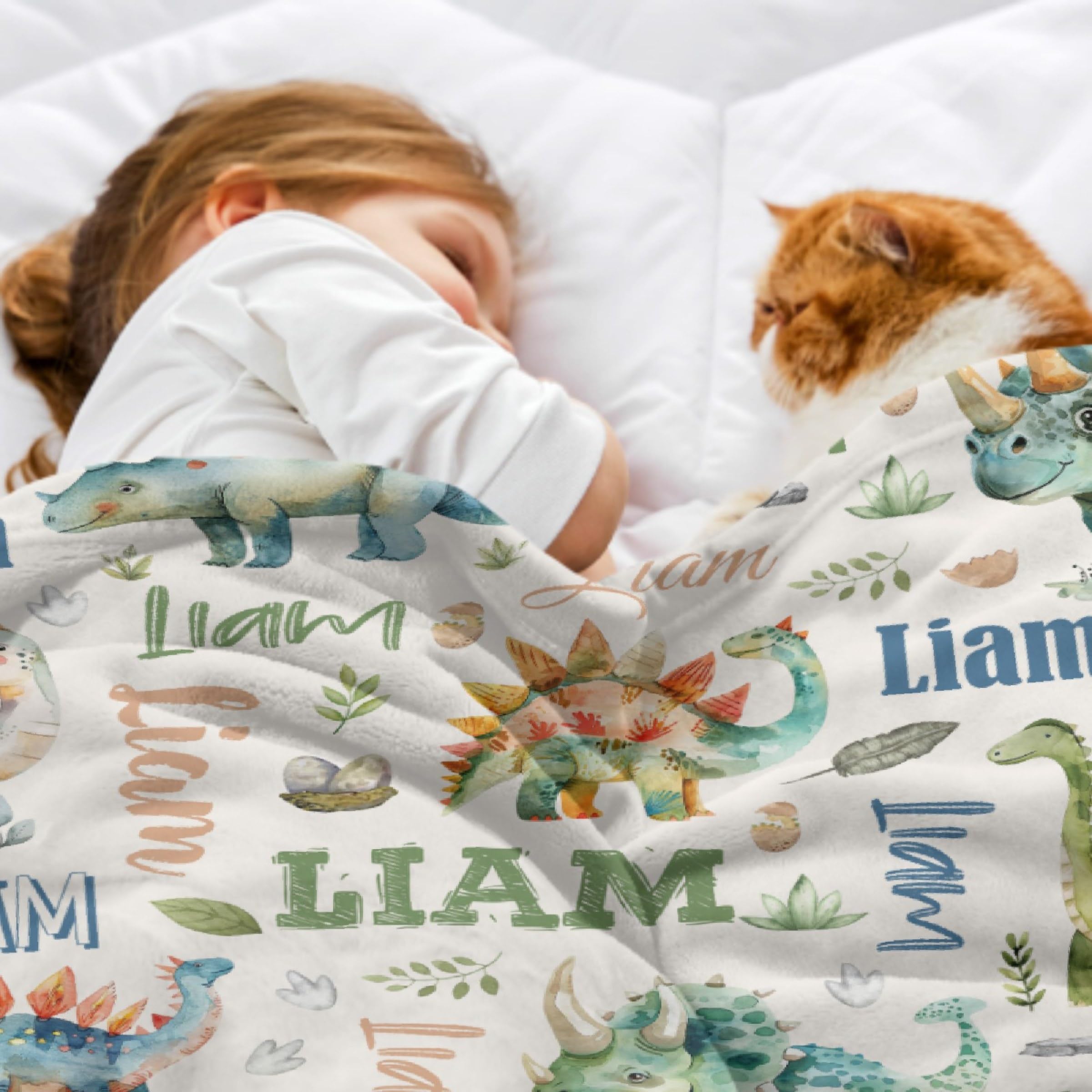 Personalized Baby Blanket for Girls & Boys - Custom Name Blanket for Newborns, Infants & Toddlers - 40