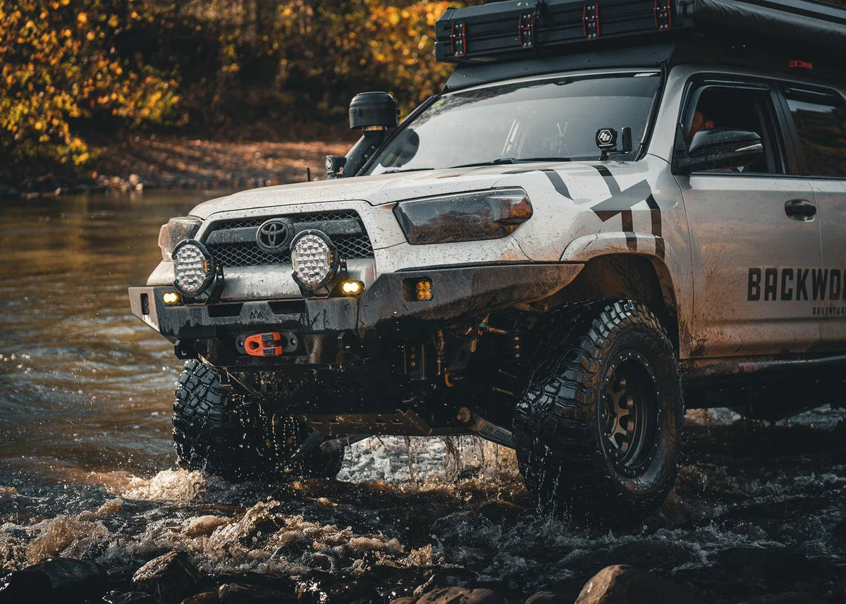2010-2024 Toyota 4Runner Backwoods Adventure Mods Hi Lite Overland Front Bumper | Off-Road Protection & Style for Camping & Trail Adventures