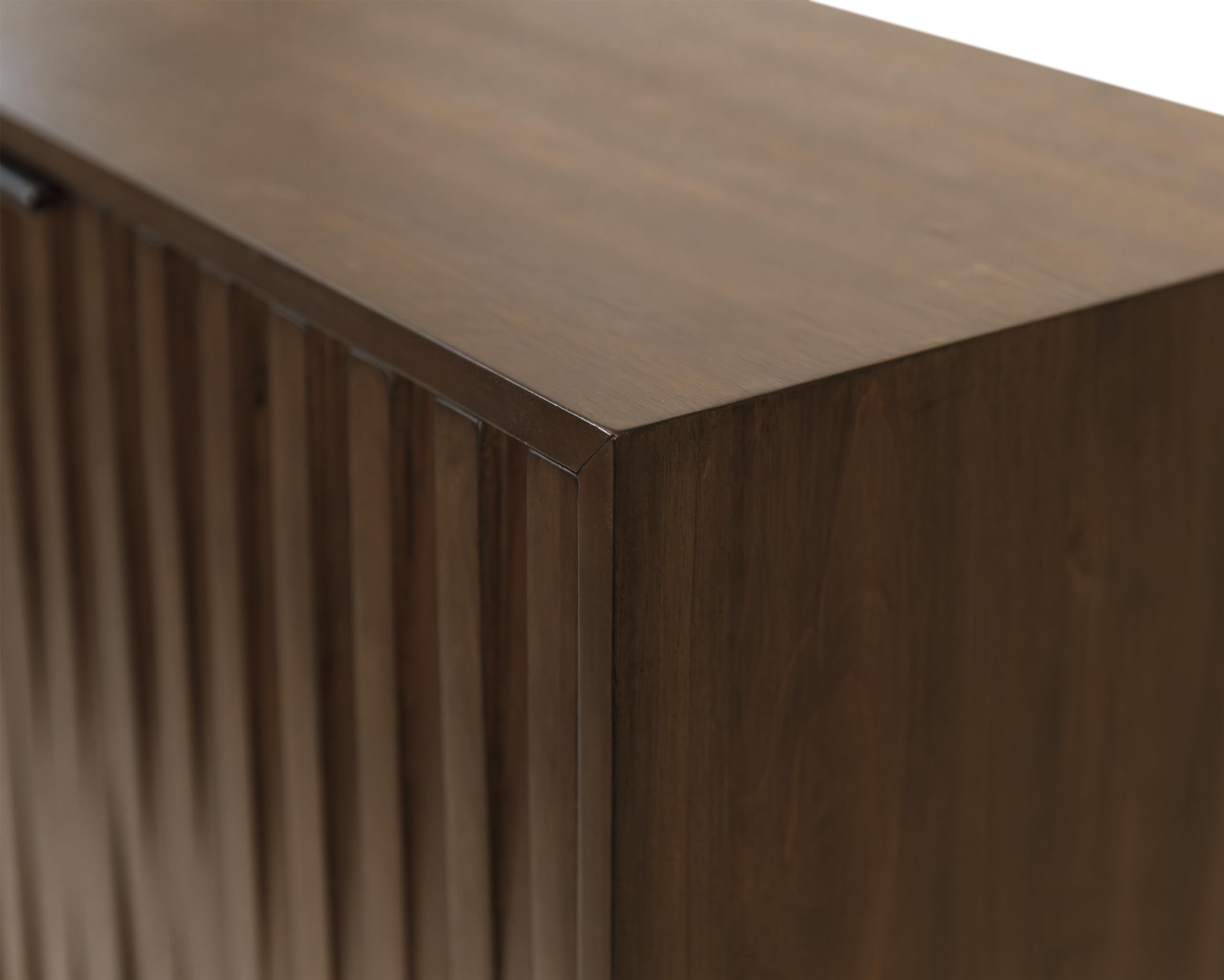 Mid-Century Modern Wooden Console Table with Storage - Brown Accent Credenza for Living Room, Office & Entryway - Stylish & Functional Home Decor