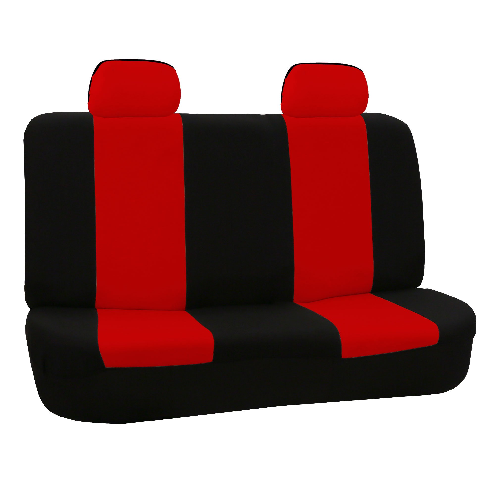 Universal Fit Red Flat Cloth Seat Covers for Cars, Trucks & SUVs - Durable Rear Bench Protection for Daily Commute & Road Trips