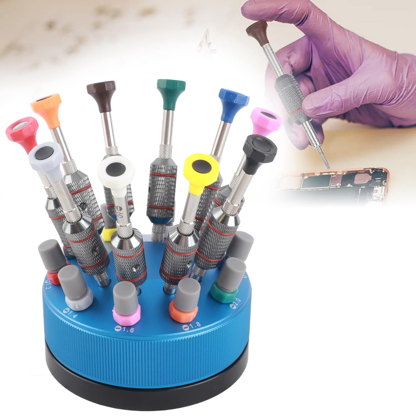 10-Piece Professional Watch Repair Screwdriver Set with Base - Precision Tools for Watchmakers, Jewelry & Eyeglass Repair - Ideal for Home, Workshop & DIY Enthusiasts
