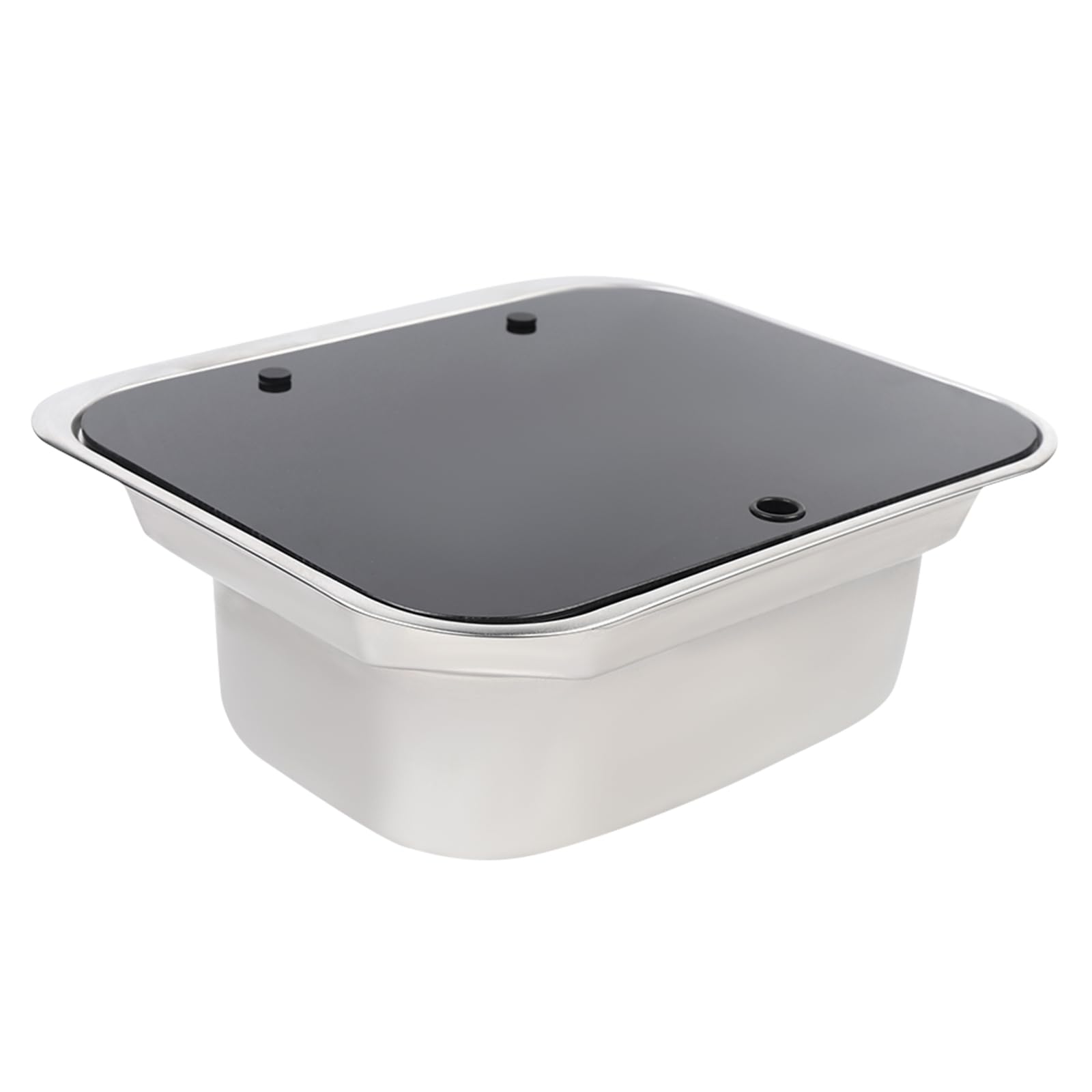 304 Stainless Steel RV Sink with Lid & Faucet - 16.7x14.7x5.9in Camper Sink Basin for RV, Caravan, Boat or Tiny House - Durable Outdoor Kitchen Single Bowl Sink (US Stock) - Perfect for Mobile Living, Camping & Off-Grid Adventures