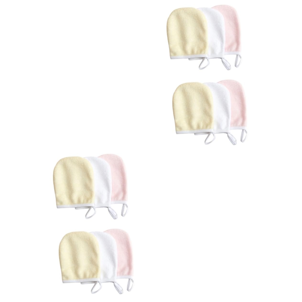 FOMIYES 12 Pack Reusable Makeup Remover Gloves - Gentle Exfoliating Face Cleansing Mittens for Sensitive Skin | Perfect for Travel, Spa & Daily Skincare Routine