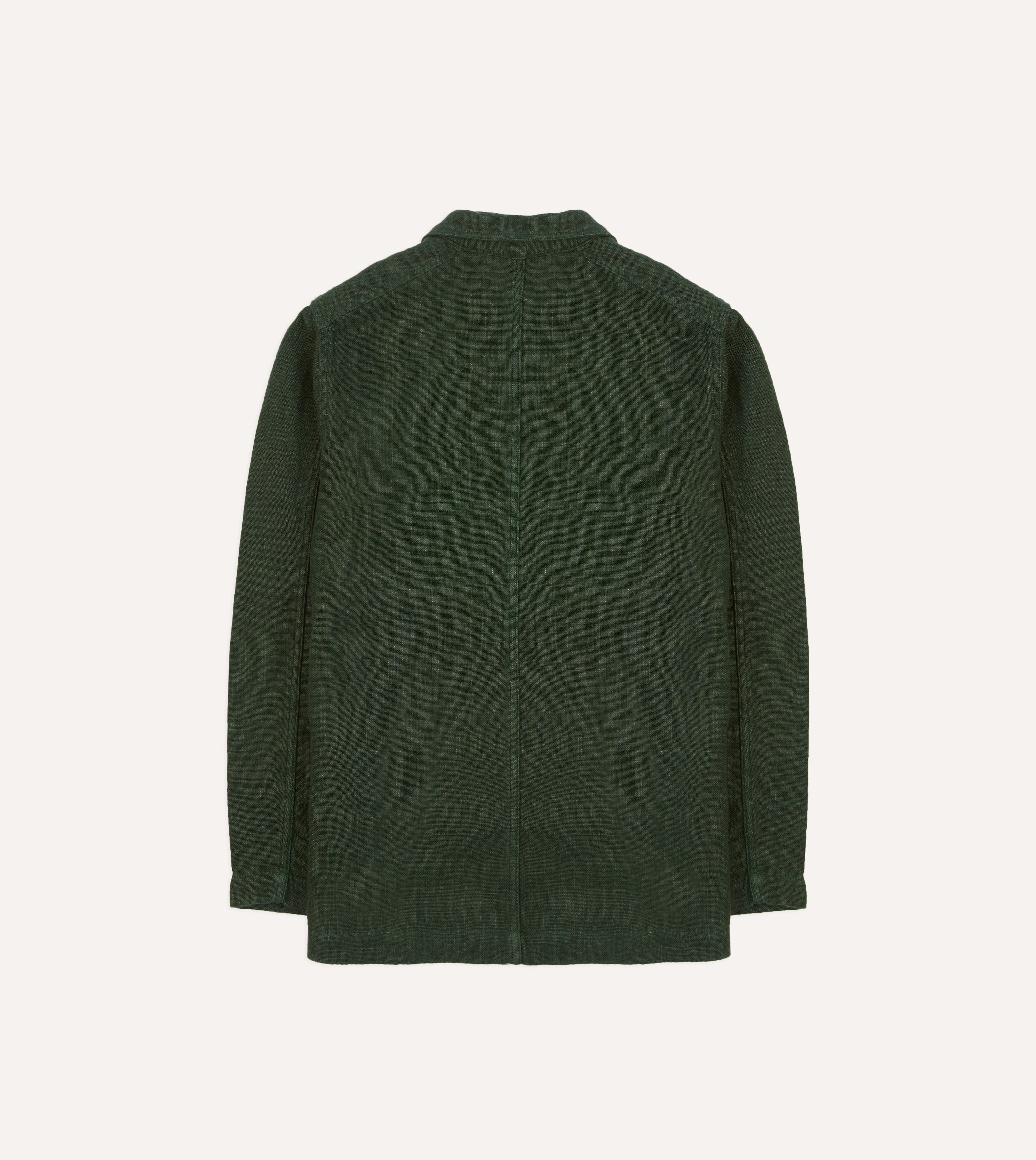 Green Linen Five Pocket Chore Jacket for Men - Durable Workwear for Gardening, Farming & Outdoor Activities
