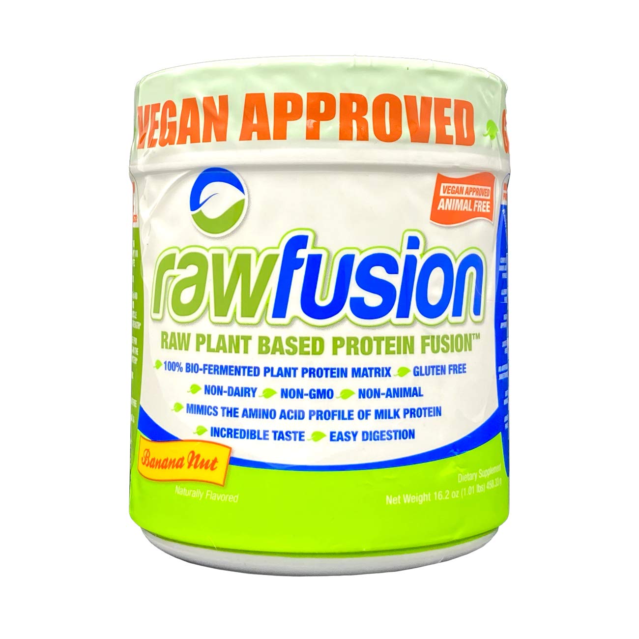 Rawfusion 1lb Raw Plant Based Protein Powder - Natural Chocolate Flavor, 21g Vegan Protein, Low Carb, Gluten Free, Dairy Free, Soy Free, Non-GMO | Perfect for Smoothies, Baking & Post-Workout Recovery