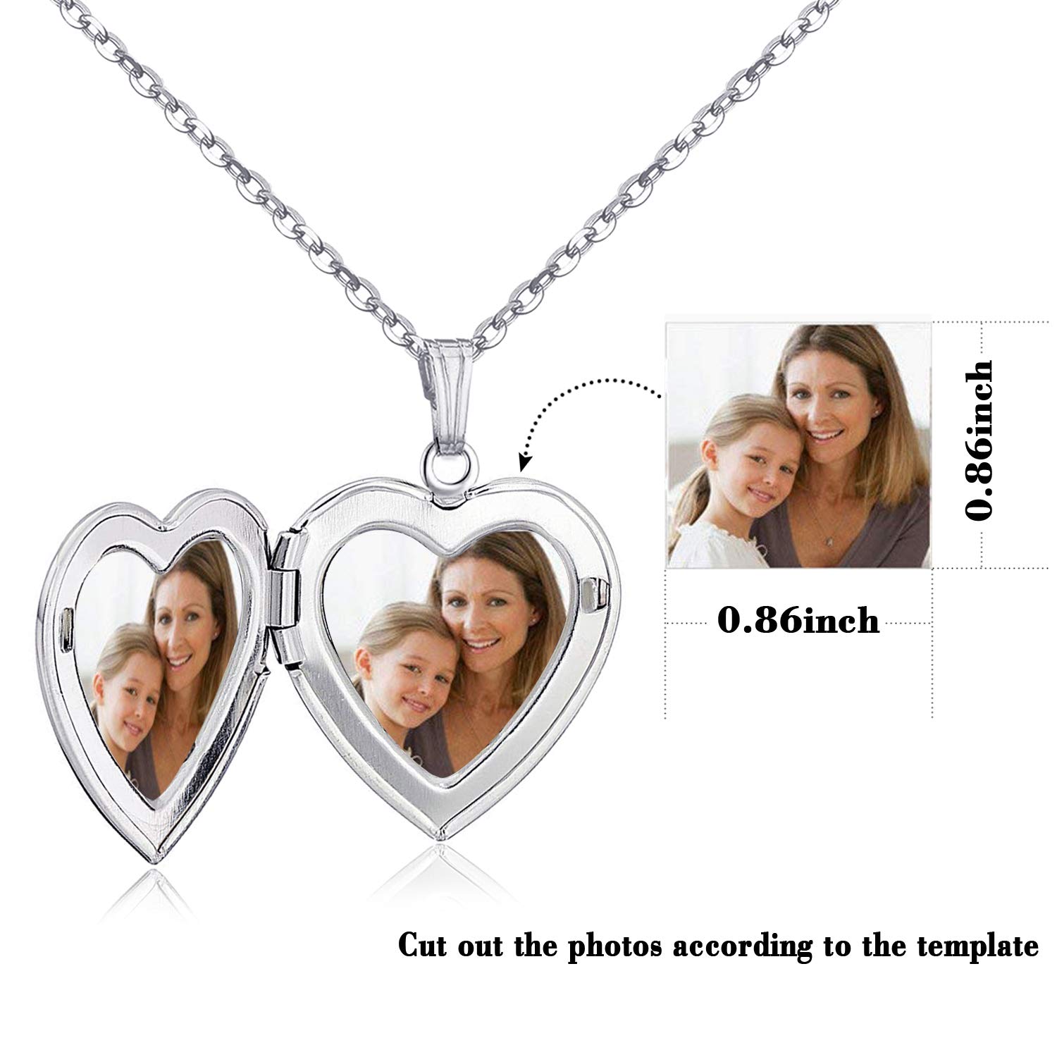 YOUFENG Unicorn Heart Initial Letter Locket Necklace - Personalized Photo Pendant with Enamel Charm, Romantic Gifts for Women, Girlfriend, Wife | Perfect for Valentine's Day, Anniversary & Birthday Presents