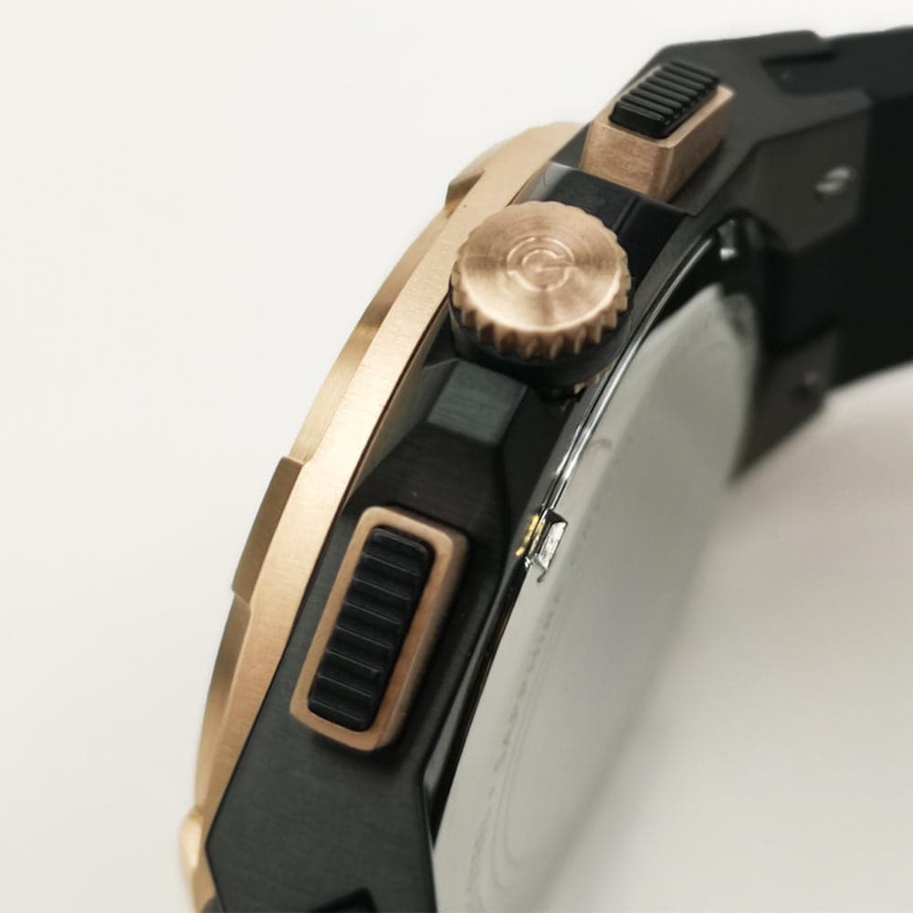 ARIES GOLD Analog Men's Watch with High-Tech Silicon Strap - Lightning Black (Model G 7016 BKRG) | Stylish & Durable for Casual, Business & Outdoor Activities