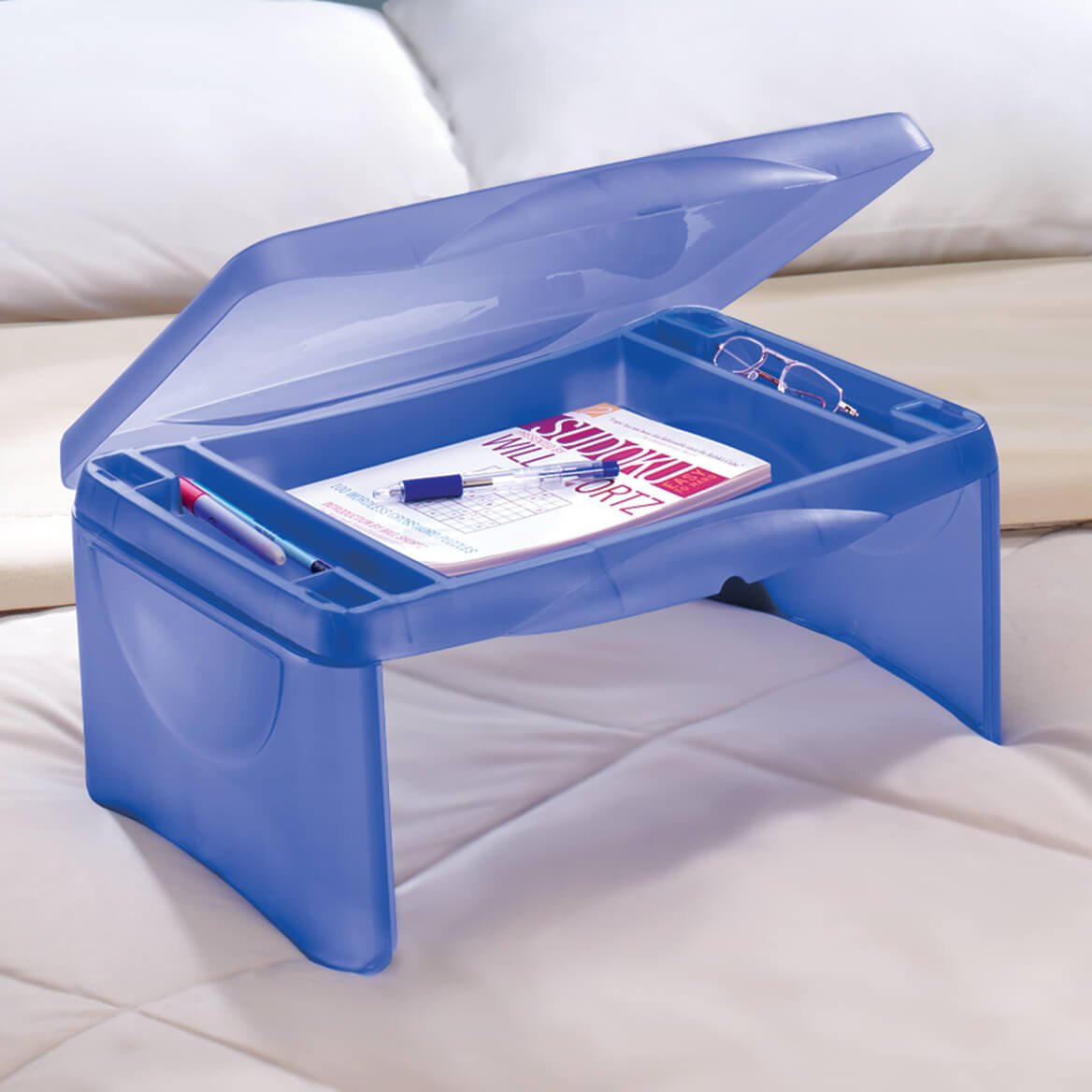 Portable Folding Lap Desk with Tray - Perfect for Bed, Sofa & Travel