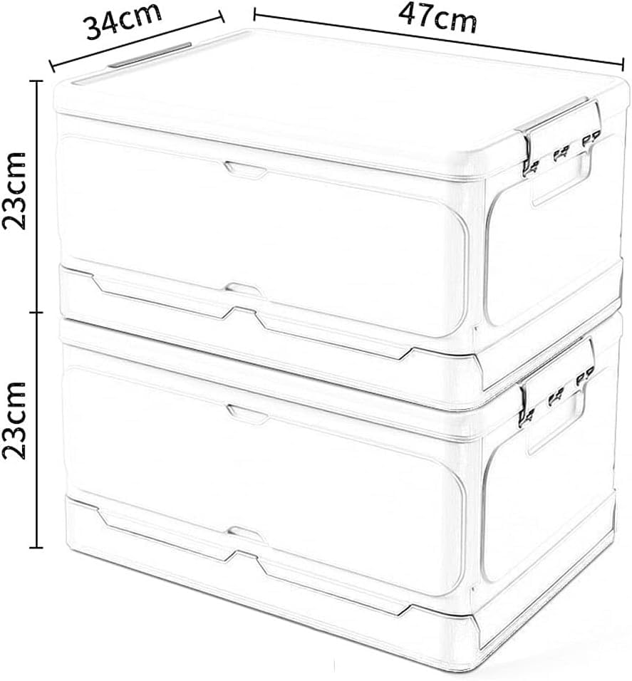 Plastic Storage Cabinet - Foldable Clothes Organizer Box with Hanging Rod, Wardrobe Closet Organizer for Bedroom (Blue) - Perfect for Small Spaces, Dorm Rooms & Apartment Storage Solutions