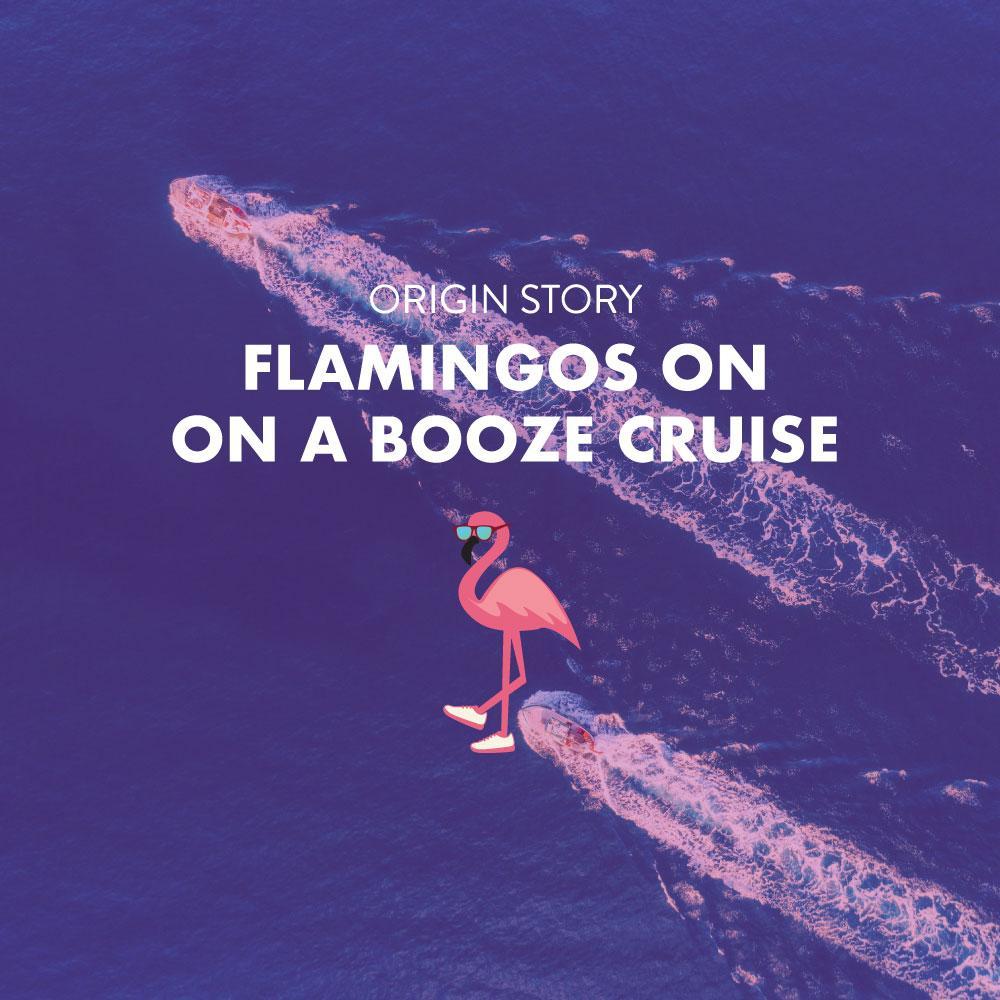 Flamingos on a Booze Cruise OG's - Fun Tropical Party Decor for Beach Themed Events, Pool Parties & Summer Celebrations