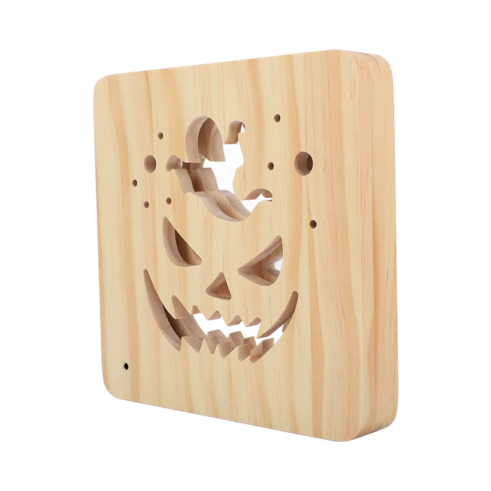 Creative Pumpkin Hollow Night Light - Wooden Desk & Bedside Lamp for Halloween, Thanksgiving & Christmas Decor - Perfect for Home, Office & Party Ambiance