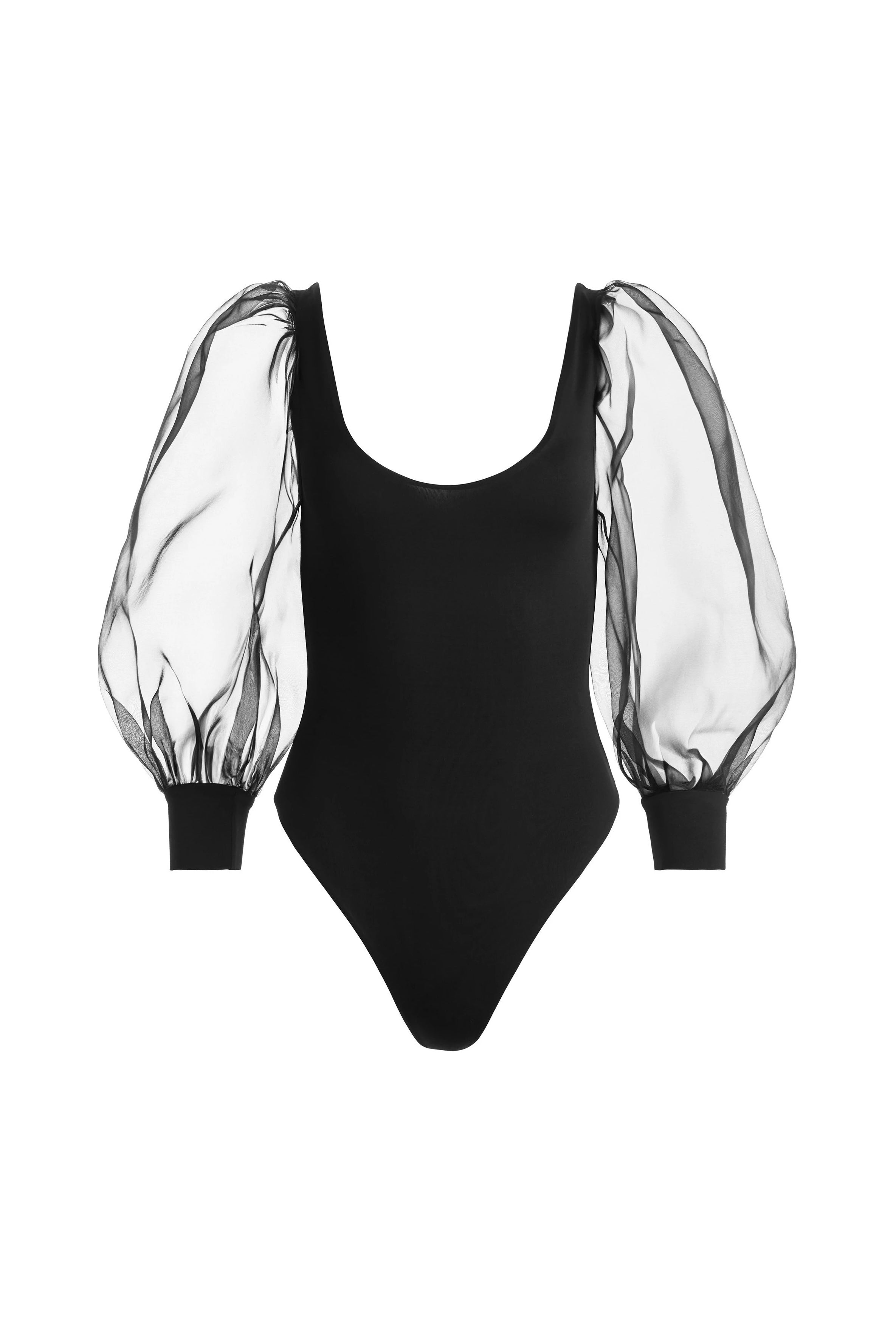 Alice & Olivia Jillianne Puff Sleeve Bodysuit - Women's Fashion Blouse for Casual & Party Wear | Trendy Tops for Date Night & Office Outfits