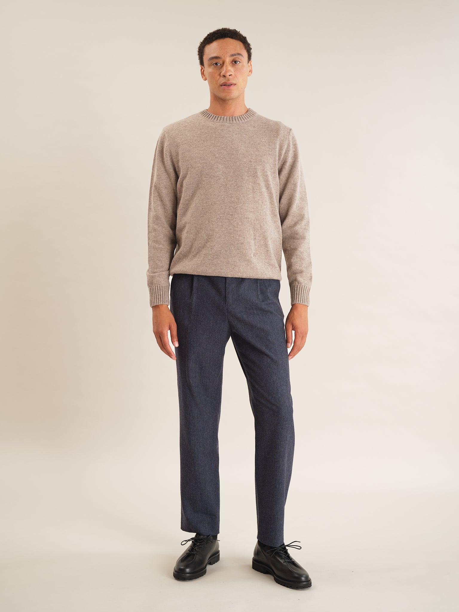 Premium Oat Lambswool Crew Neck Sweater for Women | Soft & Warm Winter Knitwear | Perfect for Office, Casual Outings & Holiday Gatherings