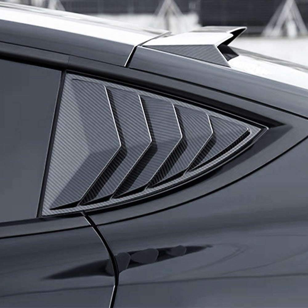 Premium Real Carbon Fiber Rear Side Window Louvers for Tesla Model Y 2020-2025 | High-Performance Aerodynamic Racing Design | Enhances Style & Vehicle Aerodynamics | Perfect for Car Enthusiasts & Street Racing