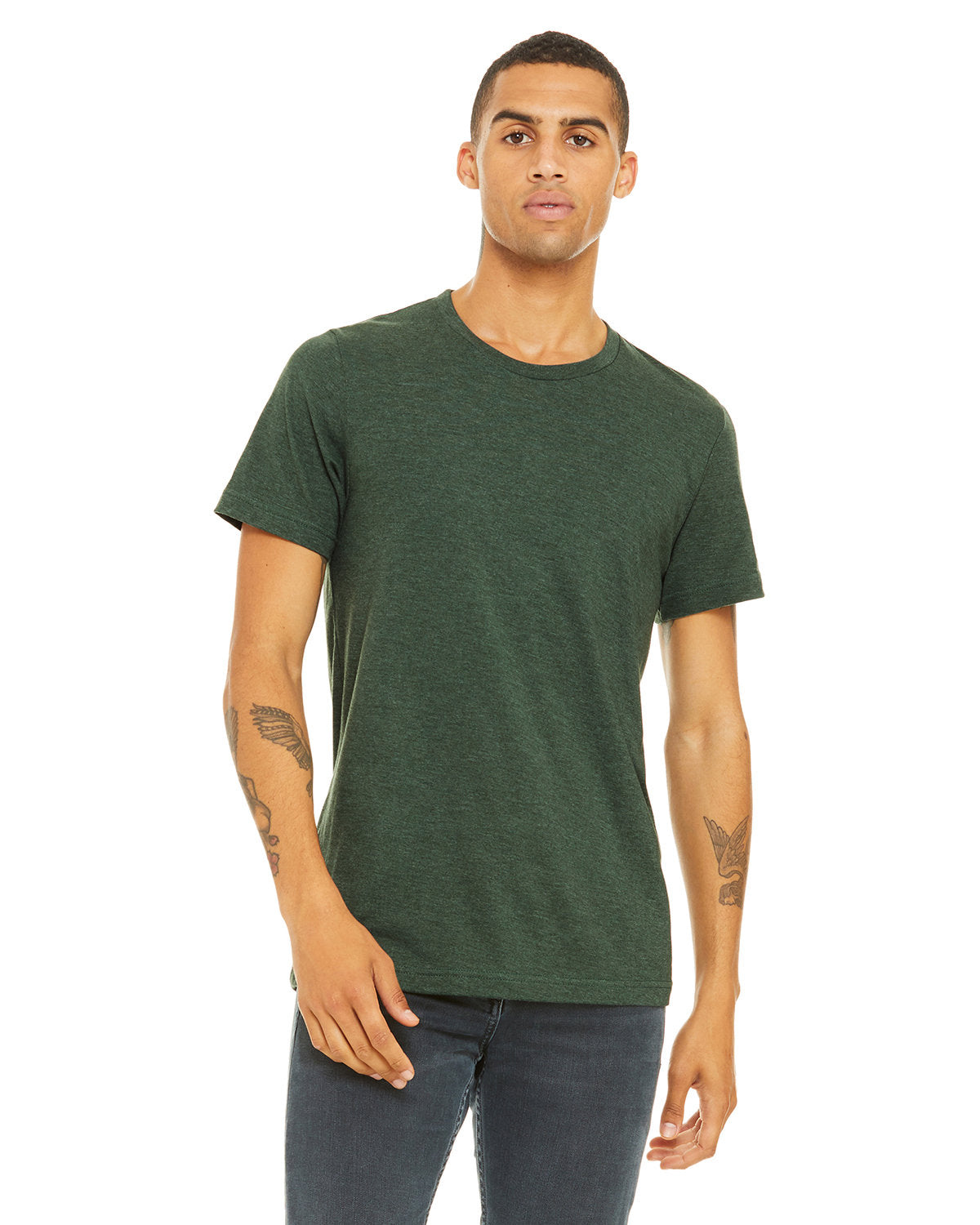 Bella + Canvas 3001CVC Unisex Heather CVC Crew Neck T-Shirt - Soft Cotton Blend for Everyday Wear, Street Style & Casual Outfits